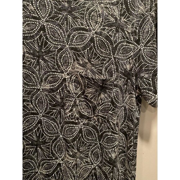 LuLaRoe Carly Dress Large – Black & White Geometric Print - Picture 3 of 6